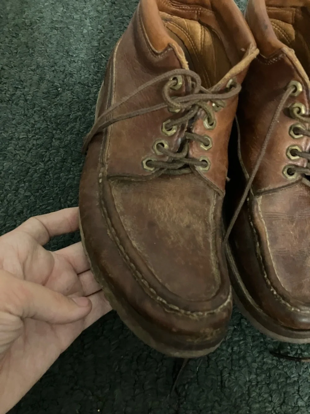 Lot Of (2) WC Russell Moccasin Co boots 9.5 D Berlin Wisconsin USA W C